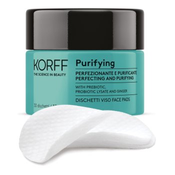 korff purifying - dischetti viso purificanti e perfezionanti 30 pezzi