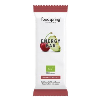 foodspring bio energy bar - barretta proteica mela amarena 35g
