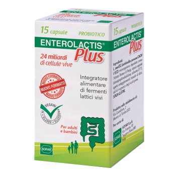 enterolactis plus - integratore di fermenti lattici 15 capsule