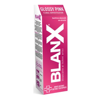 blanx pro glossy pink dentifricio non abrasivo sbiancante e antibatterico 75ml