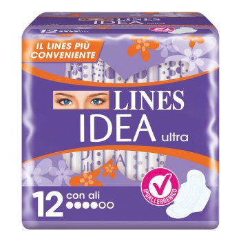 lines idea ultra giorno con ali 12 assorbenti