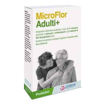 microflor adulti+ probiotici 30 capsule vegetali - cemon srl