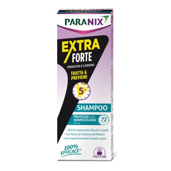 paranix extra forte shampoo pidocchi e lendini trattamento e prevenzione 200 ml