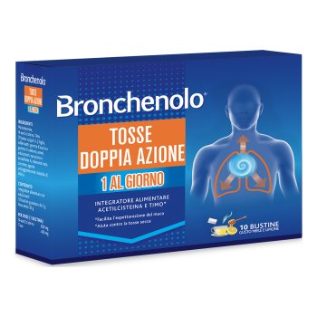 bronchenolo tosse doppia azione 1 al giorno 10 bustine