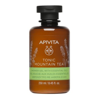 apivita tonic mountain tea gel - gel doccia con oli essenziali 250ml