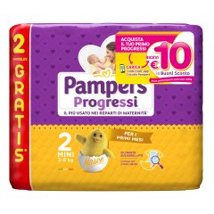 pampers progressi - mini taglia 2 (3-6kg) 30 pannolini