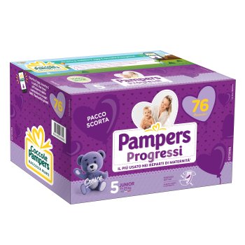 pampers progressi junior quadripack 76 pannolini