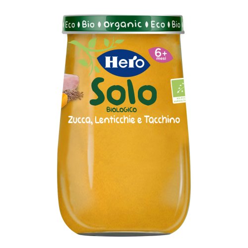 Hero Baby Solo Bio Omogeneizzati Zucca Lenticchie e Tacchino 190G