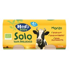 hero baby solo bio omogeneizzati manzo 2x80g