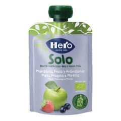 Hero Baby Solo Bio Frutta frullata Mela Fragola e Mirtillo 100G