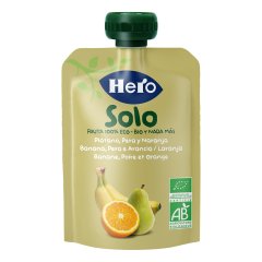 hero baby solo bio frutta frullata banana pera e arancia 100g