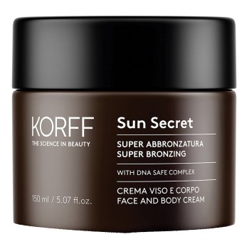 korff sun secret crema viso e corpo super abbronzatura per potenziare l'abbronzatura 150ml