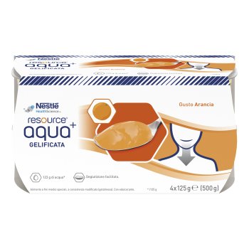 resource aqua+ gelificata gusto arancia 4 vasetti da 125g