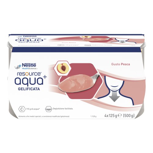 Resource Aqua+ Gelificata Gusto Pesca 4 Vasetti Da 125g