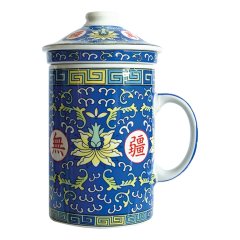 himalaya old china - tisaniera porcellana loto blu
