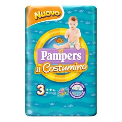 pampers il costumino midi taglia 3 (6-11 kg) 12 pannolini