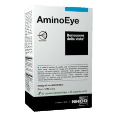 nhco - aminoeye integratore per il benessere della vista 20 capsule vegetali greencaps + 20 capsule molli