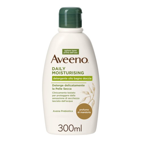 Aveeno Daily Moisturising Olio Detergente Corpo Alla Mandorla, Con Avena Colloidale Per Pelle Secca