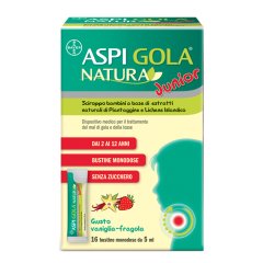 aspi gola natura junior 16 bustine vaniglia e fragola