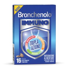 bronchenolo immuno tripla azione 16 pastiglie sambuco e ribes nero