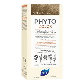 phyto phytocolor colorazione permanente 9.8 biondo chiarissimo cenere