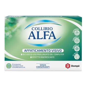 alfa collirio affaticamento visivo 10 contenitori monodose