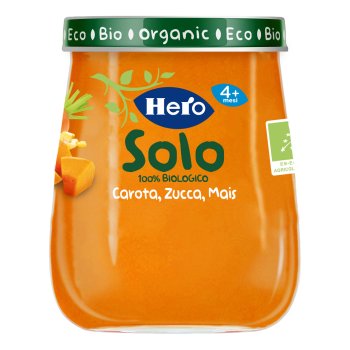 hero baby solo bio omogeneizzati carota mais e zucca 120g