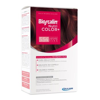 bioscalin nutri color+ colore permanente capelli 5.54 castano rosso 