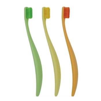 promis spazzolino ecosostenibile in bioplastica trio colored