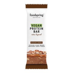 foodspring vegan protein bar - barretta proteica vegana nocciola croccante 45g
