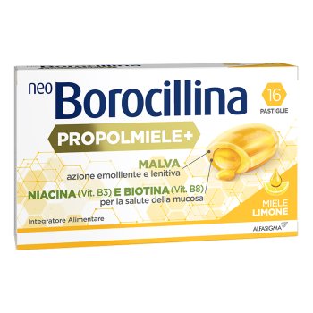 neoborocillina propolmiele + miele/limone 16 pst
