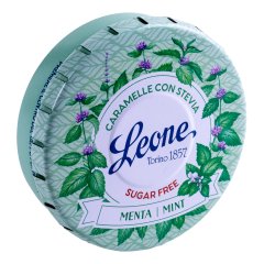 leone caramelle in lattina stevia menta click clack da 30g