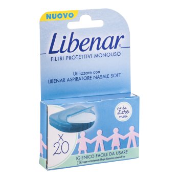 libenar filtri di ricambio per aspiratore nasale premium soft 20 pezzi