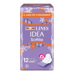 lines idea assorbenti sottili ripiegati con ali 12 pezzi