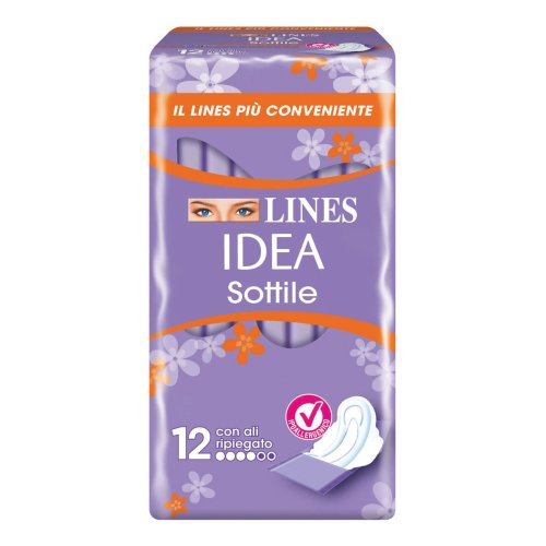 Lines Idea Assorbenti Sottili Ripiegati Con Ali 12 Pezzi