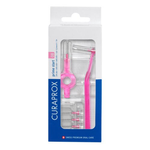 Curaprox Cps 08 Prime Start Rosa 5 Scovolini Interdentali + 2 Supporti