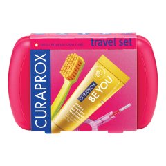 curaprox be you travel set igiene orale magenta