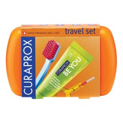 curaprox be you travel set igiene orale orange