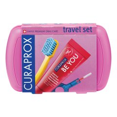 curaprox be you travel set igiene orale pink