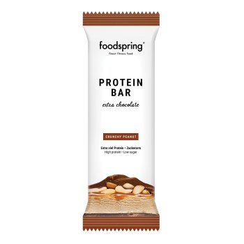 foodspring protein bar - barretta proteica extra chocolate arachidi croccante 65g