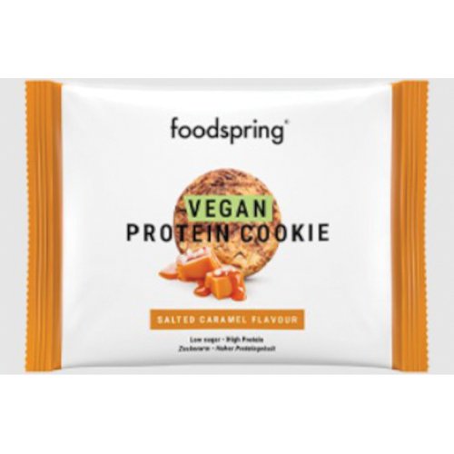 FoodSpring Vegan Protein Cookie Caramello Salato 50g