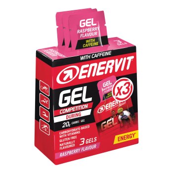 enervit sport gel competition energetico gusto lampone con caffeina 3 minipack da 25ml