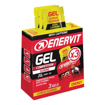 enervit sport gel competition energetico gusto agrumi con caffeina 3 minipack da 25ml