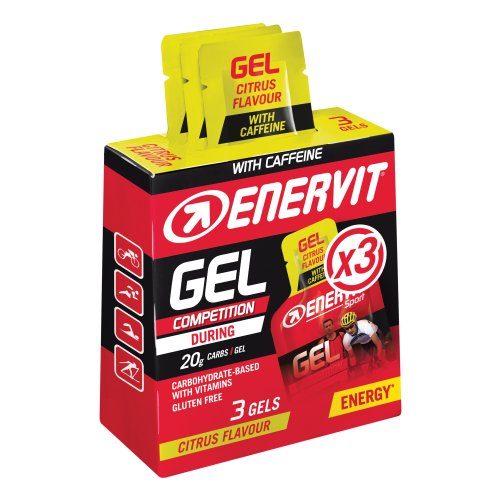 Enervit Sport Gel Competition Energetico Gusto Agrumi Con Caffeina 3 Minipack Da 25ml