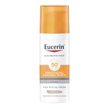 eucerin sun gel-cream photo aging control tinted medium anti-età fp50+ 50ml