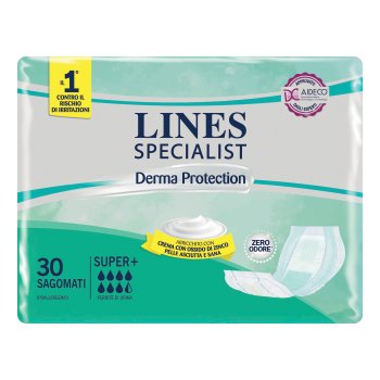 lines specialist derma protection sagomati livello super + 30 assorbenti