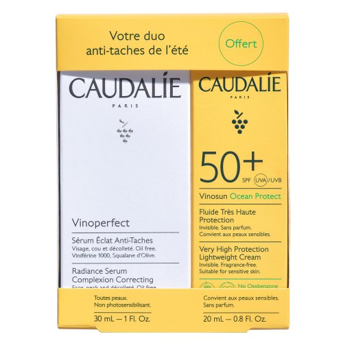 Caudalie - Vinoperfect Cofanetto Duo Dell'Estate - Siero Anti-Macchie 30ml + Vinosun Protect Spf 50