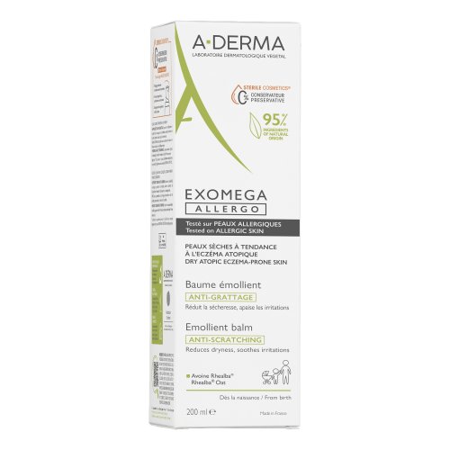 Aderma Exomega Allergo Balsamo Emolliente Anti-Grattage Cosmetico Sterile 200ml