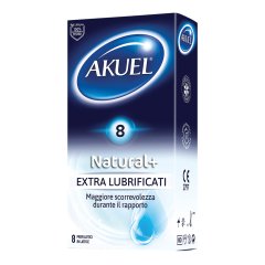 akuel natural+ extra lubrificati 8 profilattici
