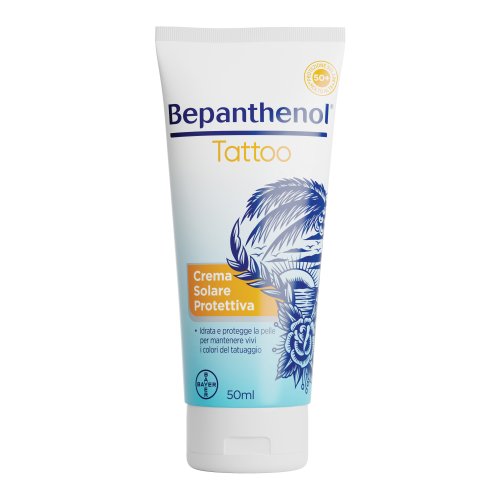 Bepanthenol Tattoo - Crema Solare Protettiva Tatuaggi Spf 50+ Tubo 50ml